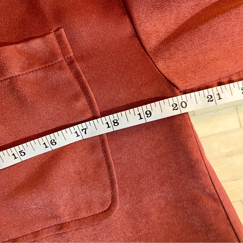 'Sage The Label' Oversized Satin Tunic Top / Rust / Size XS / GUC - Picture 11 of 12